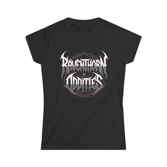 Women's Softstyle Tee- Raventhorn Metal Style Font